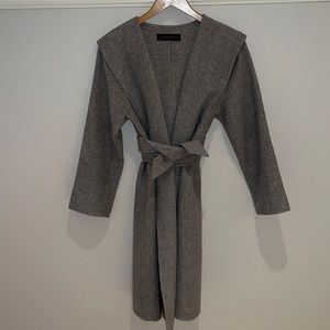 Zara heather gray hooded coat.
